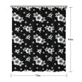thumbnail image 5 of Pioneer Flower Floral Print Pattern Shower Curtain 72"x84", Bathroom Decorative Shower Curtain Set with 12 Hooks, Waterproof Washable, 5 of 6