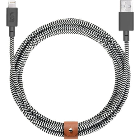 Native Union Belt Cable XL - 10ft Ultra-Strong Reinforced USB-A Charging Cable (Zebra)