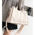thumbnail image 3 of Bolso de lona con asa -Bolso de mamá, bolso de mensajero de gran capacidad Bolso de hombro multibolsillo duradero Lona resistente al desgaste Blanco, 3 of 5