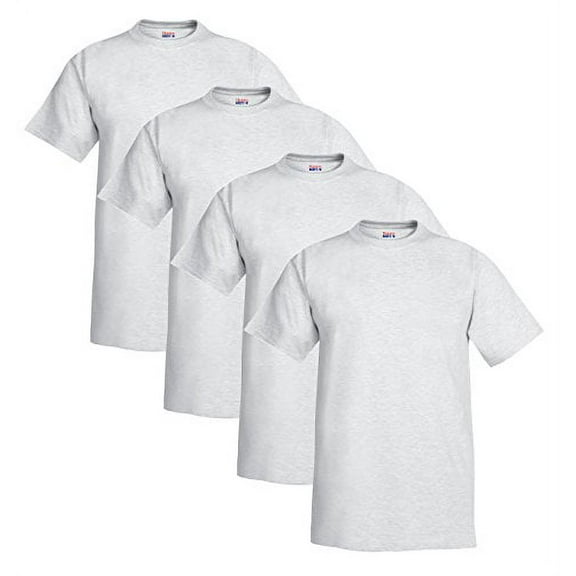 Men's Hanes Beefy Short Sleeve T (Pack of 4) 4 Ash
