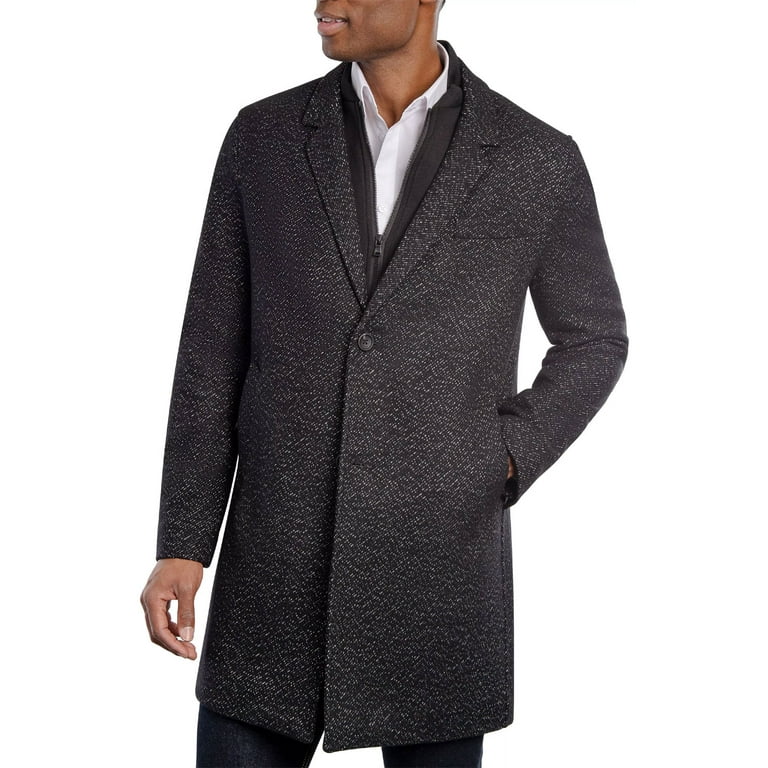 Michael Kors Mens Pike Slim Fit Top Wool Blend Coat 40 Long Black NWT 395 Walmart