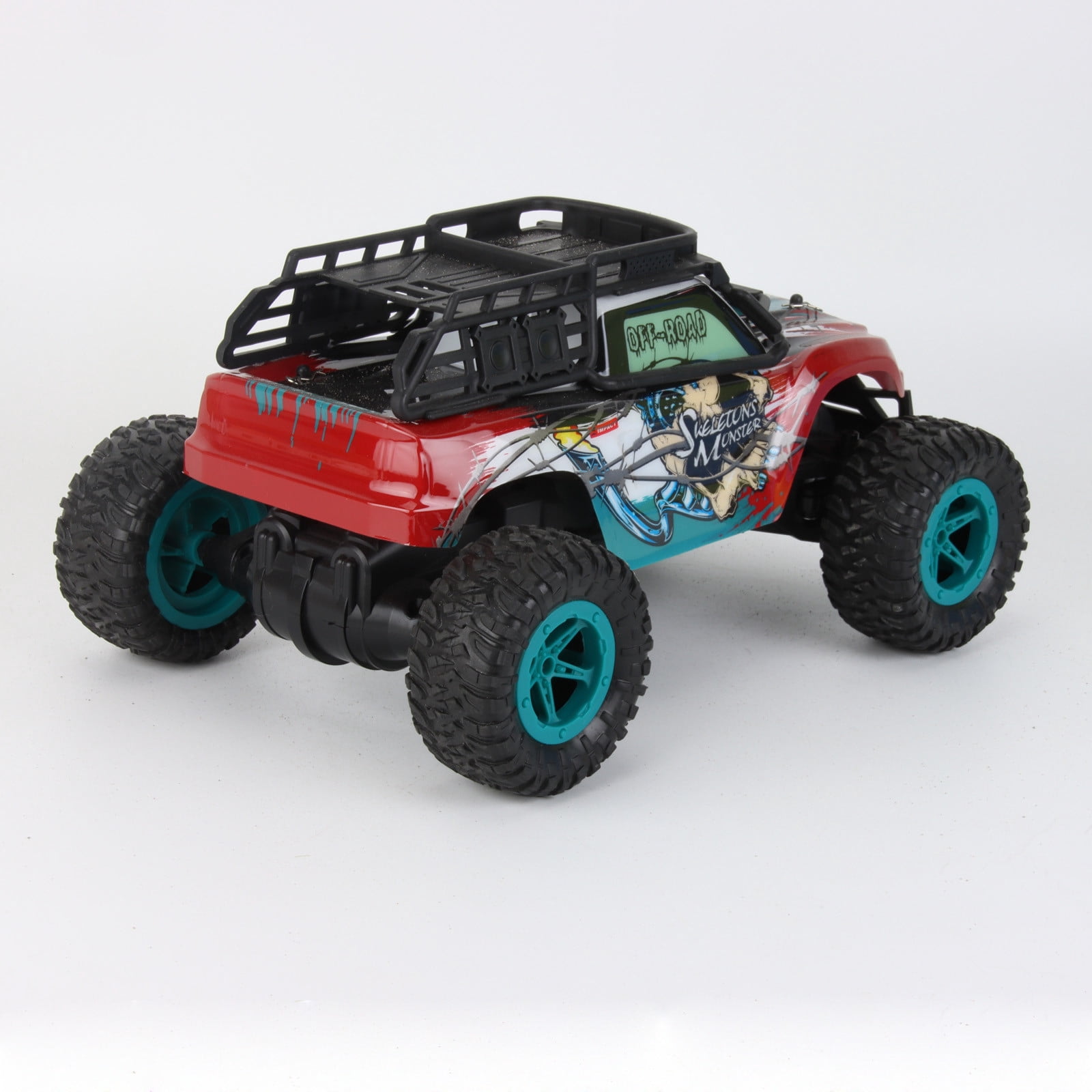 ​1:16 Scale Beginner RC Truck - 18km/h Speed, Dual Batteries & Pistol Grip Remote - Grass & Dirt Use Age 8+​​ green