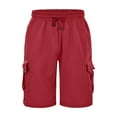 thumbnail image 4 of kamemir Men Shorts Cargo Men's and Big and Tall Secure Cargo Shorts(red,M), 4 of 5