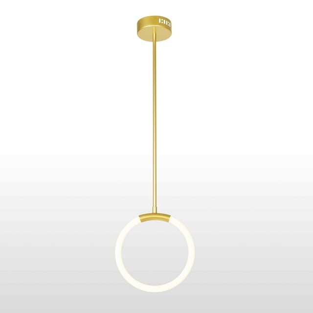 Suspension à 1 Lumière DEL avec Fini Satiné Doré