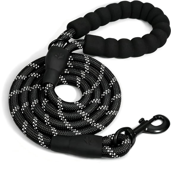 Semfri 6.5 ft Slip Lead Dog Leash, Heavy Duty Reflective Nylon with Padded Handle, 1 Pack