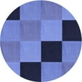 thumbnail image 1 of Ahgly Tapis Rond Lavable en Machine Intérieur Transitionnel Bleu Ciel, 5 Pieds Rond, 1 of 7