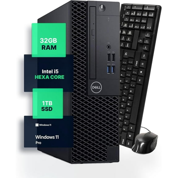 Restored Blair Tech Windows 11 Desktop Computer, Intel i5-8500, 32GB, 1TB SSD, Win 11 Pro, Home or Office (Refurbished)
