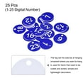 thumbnail image 3 of Uxcell Round 1-25 Number Tag Key Tag Acrylic Engraved Blue ID Tag for Decoration, Pack of 25, 3 of 5