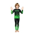 thumbnail image 2 of Halloween Pajamas, Family Matching Pajamas, Halloween Family Pajama Set Black Green Bat Gradient Long Sleeve Pants for Spooky Season, Halloween Pajamas for Family, 10 Years, 2 of 6