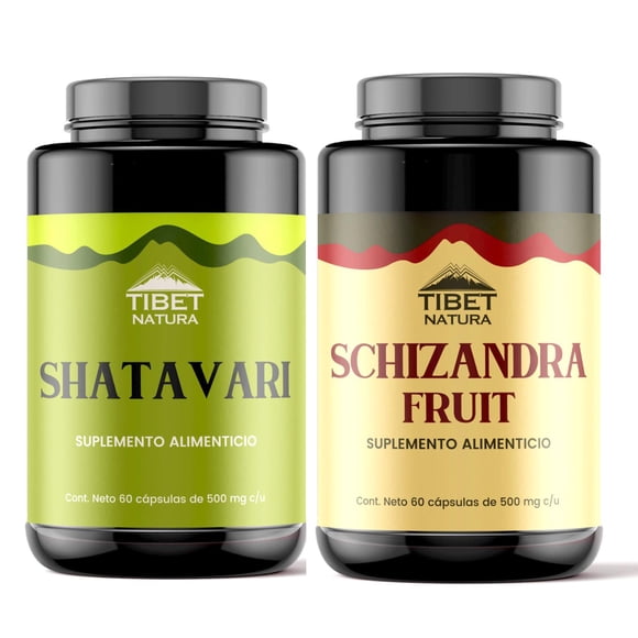 Schizandra 60 caps y Shatavari 60 cáps Tibet