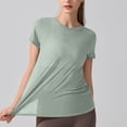 thumbnail image 4 of Lmnyox Short Sleeve Workout Shirts Womens Breathable Lightweight Crew Neck Open Back Yoga Tops Quick Dry Sport Tee, 4 of 8