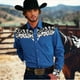 thumbnail image 4 of Camisa de hombre estilo occidental con estampado floral, para entrenamiento formal, boda, verano, primavera, manga larga, azul, tallas S-5XL, poliéster, talla europea 2024, 4 of 5