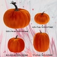 thumbnail image 3 of 8pcs Artificial Halloween Pumpkin Fake Champagne Velvet Cloth Pumpkins Decoration Party Home Farmhouse Tabletop Kitchen Photography Props, 3 of 3