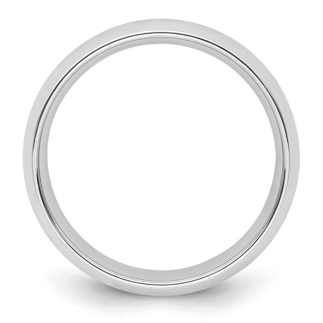 14k White Gold Solid Polished 6mm Comfort-Fit Band Ring Size 11 Ring for Women and Men - 9.4 Grams