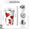 thumbnail image 4 of PAYOHTO Valentines Day Lover Red Heart Insulated Stainless Steel Tumbler 12 oz Thermos Come with Straw Kids Leak-Proof Travel Mug Cup, 4 of 7