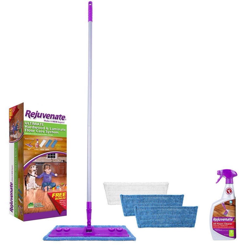 Rejuvenate Hardwood and Laminate Floor Cleaning Mop Kit, 5Piece