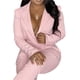 thumbnail image 4 of SAYOO Office Lady Traje de 2 piezas Slim Fit Color sólido Mujeres Blazer y conjunto de pantalones de trabajo para ropa casual Fiesta de negocios SAYOO  Moda, 4 of 8