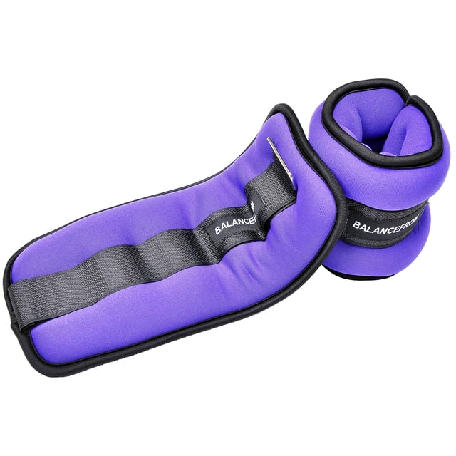 Pesas Signature Fitness para tobillo, muñeca y pierna, 1,13 kg, color morado