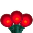 thumbnail image 2 of Northlight Satin Finish G50 Globe Christmas String Lights - Red - 13.75' Green Wire - 15ct, 2 of 3