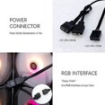 thumbnail image 2 of bitspower notos 120mm case fan, drgb computer fan pwm pc cooling fan led high airflow desktop silent cooler 1800 rpm w/pwm fan hub digital rgb controller (5 pack), 2 of 3