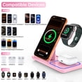thumbnail image 6 of Wireless Charger,3 in 1 Wireless Charging Station,18w Fast Wireless Charger Stand for iPhone 17 16 15 14 13 12 11 Pro Max XS, Charging Dock for iWatch 10 9 8 7 6 5 4 3 2 SE, AirPods Pro 4 3 2, 6 of 9