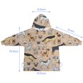 thumbnail image 7 of Cute Cartoon Dog Blanket Hoodies for Kids 6-13YR Oversize Wearable Blanket Hoodies for Boys Girls Teens, 7 of 7