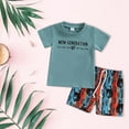 thumbnail image 6 of Otqutp Cute Clothing Sets for Toddler Little Boys Short Sleeved Letter T Shirt Cactus Shorts Casual Suit Handsome Sports Children, 6 of 9