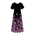 thumbnail image 2 of Baikeli Robes en Liquidation pour Femmes 2024 Robes Maxi pour Femmes 2024 Robe d'Invité de Mariage Robe Décontractée Imprimé Fleuri Col Rond Robes Ligne A avec Poches Robe pour Femmes, 2 of 4