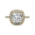 thumbnail image 2 of AFFY Halo Solitaire Engagement Ring for women, 2.10 Carat (ctw) Cushion and Round Cut Lab Grown Diamond Ring In 10K Solid Yellow Gold F-G, VS-SI Quality Gifts For Her Ring Size-9.5, 2 of 6