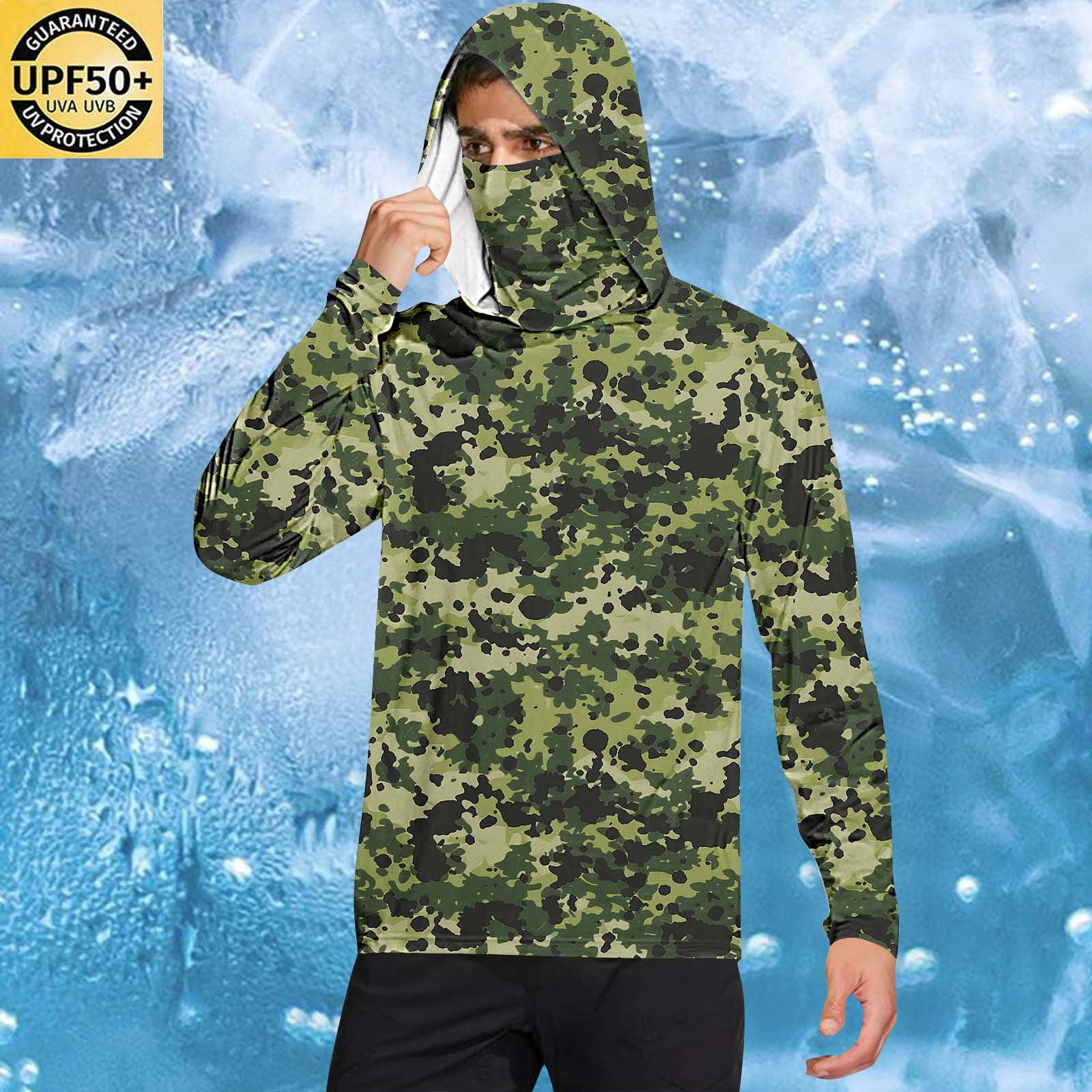 Chemise De Pêche Homme Manches Longues UPF 50+, Taille M, Multifonction (poches Cachées)