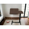 thumbnail image 6 of Bedside Table,Folding Overbed Desk with Wheels - Height Adjustable for Laptop, Sofa Side (WALNUT) - Ideal Mother's Day Gift, 6 of 21