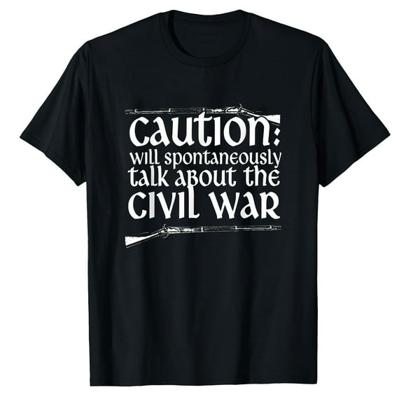 AALJY Caution Will Spontaneously Talk About The Civil War,quality polyester T-shirt