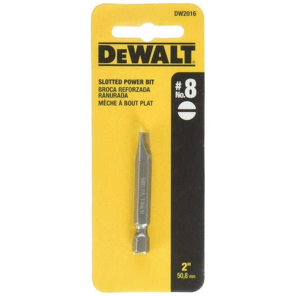 DeWalt DW2016 #8 Slotted 2 In. Power Drill Bit - Quantity 5