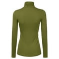 thumbnail image 3 of Doublju Women's Basic Slim Fit Sweater Long Sleeve Turtleneck T-Shirt Top Pullover, 3 of 4