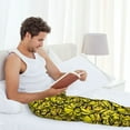 thumbnail image 5 of Rateoe Yellow Butterflies Pattern Men’s Ultra-Soft Comfy Pajama Lounge Pants Sleepwear,Comfortable Lounge Wear,lightweight Pajamas, Casual Home Wear-Medium, 5 of 6