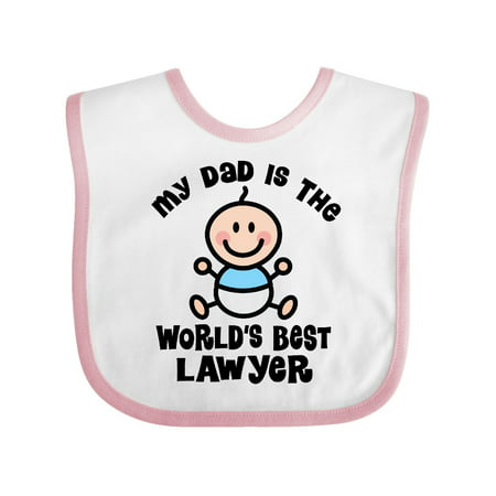Dad is Worlds Best Lawyer Baby Bib