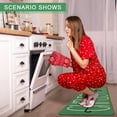 thumbnail image 4 of Christmas Kitchen Mat, Merry Christmas Green Kitchen Rugs Set of 2, Holiday Low-Profile Washable Non-Slip Floor Mats for Winter Christmas Kitchen Decor - 17x29 and 17x47 Inch, 4 of 6