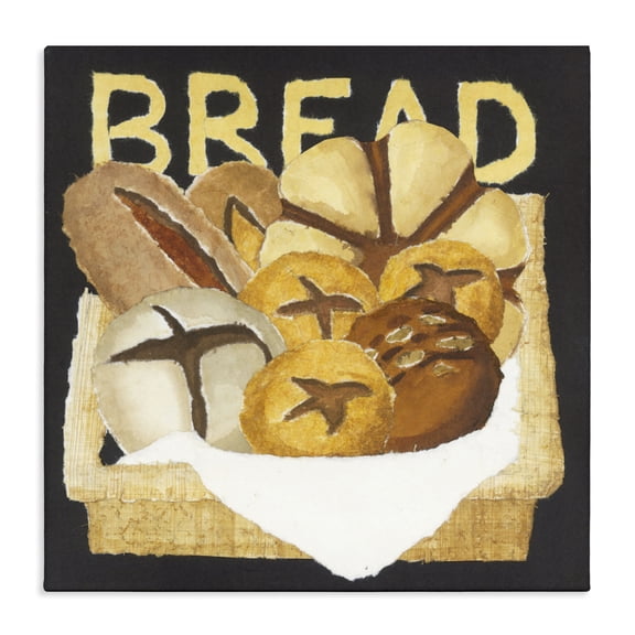 Stupell Industries Rustic Lodge Bread Assorted Box Canvas Art, 17 x 17, by Nancy Overton