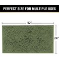 thumbnail image 2 of Alfombra de baño Alfombra de baño Alfombras de baño para baño Alfombras de baño antideslizantes Alfombra de chenilla extra gruesa 17" x 24" Absorbente Suave Shaggy Lavable Secado rápido Alfombras de felpa para bañeras - NavyLoden24" x 42", 2 of 5