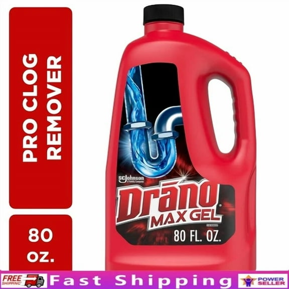 Max Gel Drain Clog Remover Gel 80Oz Thick Formula Fast Acting Safe Pipes Durable