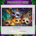 thumbnail image 2 of Colorful Design Mardi Gras Banner Masquerade Theme Carnival Display Feather Decoration Firework Pattern Festival Background for Carnival Party Mardi Gras Celebration Masquerade Ball, 2 of 9