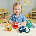 thumbnail image 4 of Fine Motor Skills Toys Locks with Keys, Puzzle Toys Student Hobby Toys for Toddlers 1-3, Toys Vehicle Playset Hobby Toys 6 Pack, 4 of 9