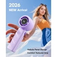 thumbnail image 2 of Kidsjoy 4000mAh Handheld Fan Rechargeable, Portable Personal Fan with LED Display & 5 Speeds, Foldable 3-in-1 Desk Neck Fan for Travel Beach Cruise, 2 of 7