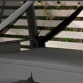 thumbnail image 5 of Spaco 3-Seat Swing Chair with Convertible Day Bed and Mesh Canopy, Swing Chair with Steel Stand for Outdoor, Gray, 5 of 11