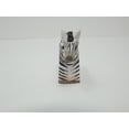 thumbnail image 2 of Zebra Wood Figurine Statue Stripe Horse Sculpture Ornament Decor Miniature Art Carve Small Animal, 2 of 5