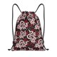 thumbnail image 1 of Fotbe Snake And Rose Bolsa Mochila con Cordón Estampada, Bolsa de Gimnasio Deportiva, Bolsa Cinch, Bolsa con Cordón para Hombres y Mujeres-Medium, 1 of 6