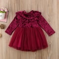 thumbnail image 6 of Douhoow 1-6 Years Girls Princess Dress Velvet Fleece Dress Kids Long Sleeve Tiered Tutu Dresses, 6 of 8