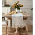 thumbnail image 6 of Boho Table Runner 13 x 90 Inch Long Natural Cotton Woven Runner with Tassels for Home Dining Table décor, for Modern Farmhouse Decor Coffee Table Runner, Taupe and Beige, 6 of 6