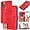 Red, variant on for iPhone 11 Pro Max Wallet Case,11 Pro Max Phone Case Card Holder Floral Leather Kickstand Flip Cases,Wrist Strap, Closure,Shockproof Protective Cute Cover (Rose Gold)