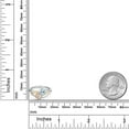 thumbnail image 3 of Gem Stone King 925 Sterling Silver and 10K Yellow Gold Peach Morganite Sky Blue Topaz and Lab Grown Diamond 2 Stone Engagement Ring for Women (1.14 Cttw, Round, October Birthstone, Size 6), 3 of 4